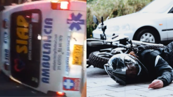 Ambulancia volcada en Cali