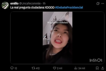 Debate 2026: usuarios convierten cruces entre candidatos en memes durante la tercera jornada en redes. Captura: X.