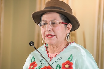 La ministra de relaciones exteriores,