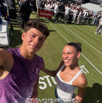 El gesto de Trinity Rodman con su novio tenista en el US Open