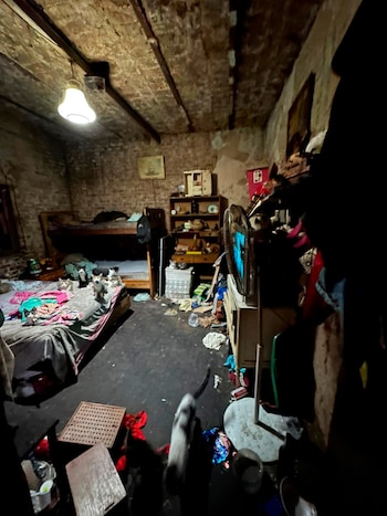 El domicilio allanado