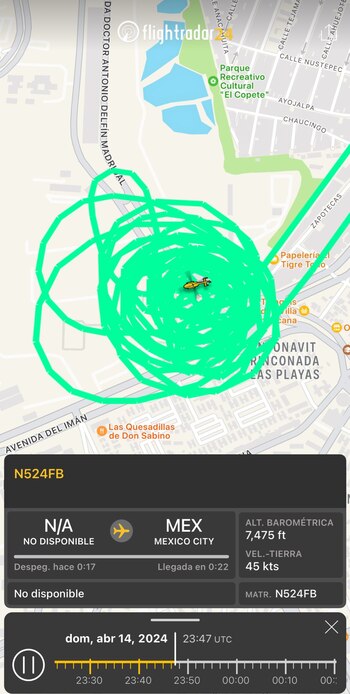 Aparentemente esta fue la trayectoria