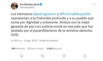 Evo Morales denuncia que Estados