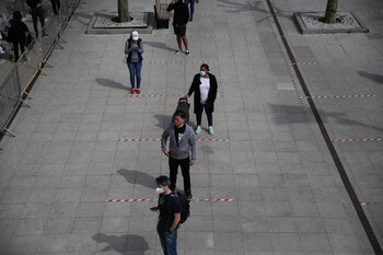 Una fila para ingresar a