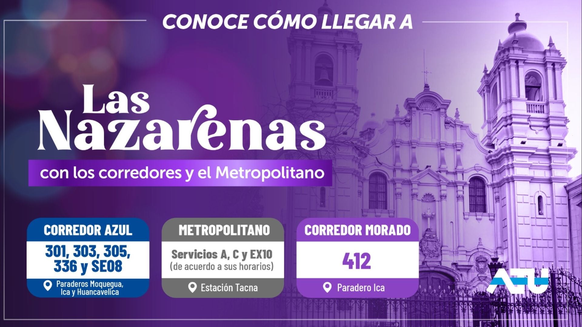 Cambios en el Metropolitano: explicar cómo funcionarán los servicios A y C durante el primer recorrido del Señor de los Milagros. Difusión