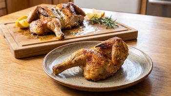 Receta de pollo asado, rápida y fácil