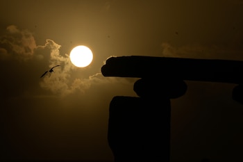 Vista de la puesta del