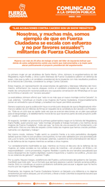 Este fue el comunicado de