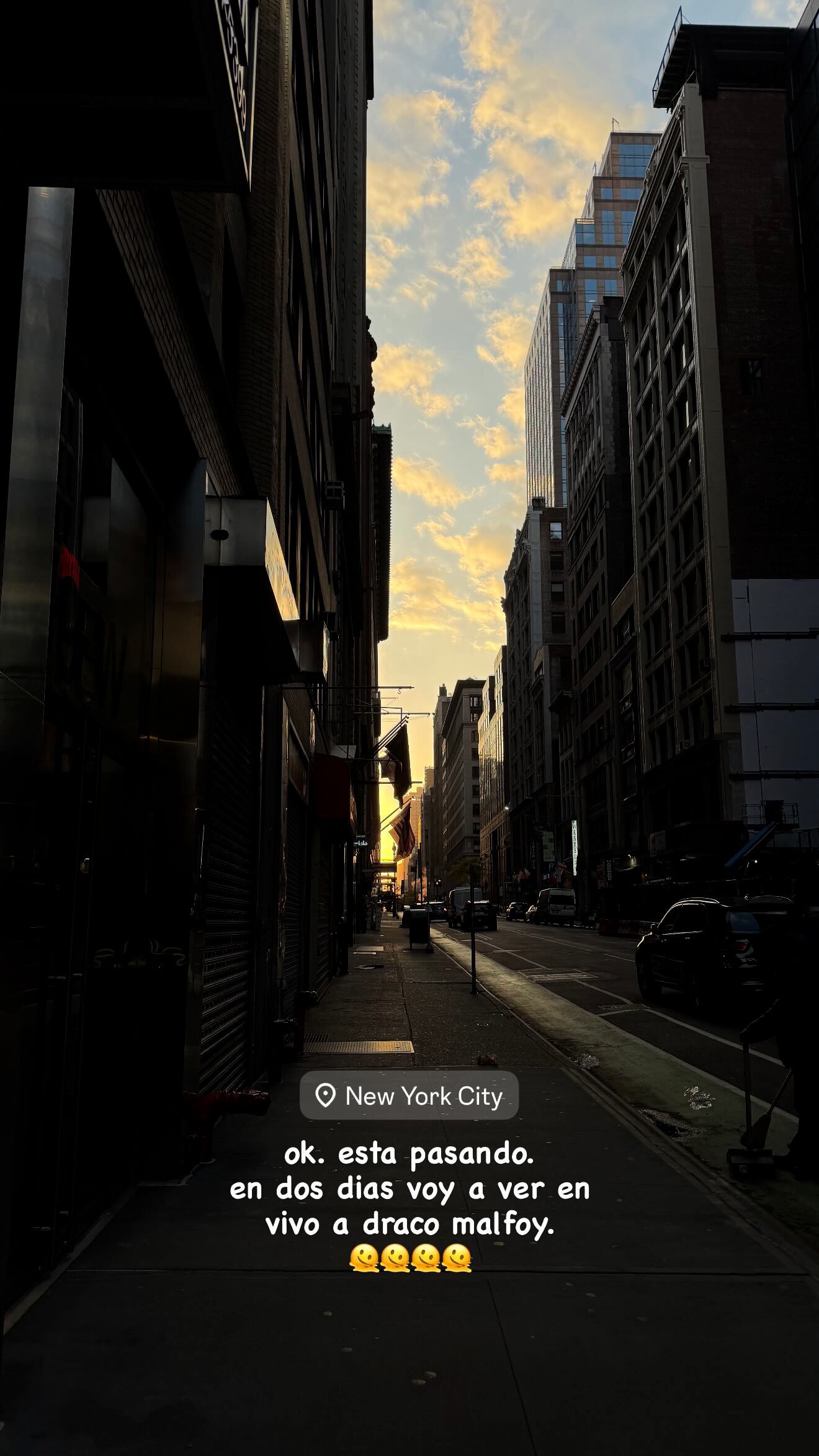 La emoción de Oriana ante la inminente función de la obra de Harry Potter (Instagram)