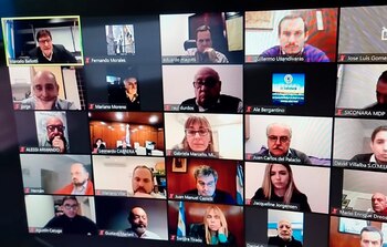 Durante un zoom convocado por