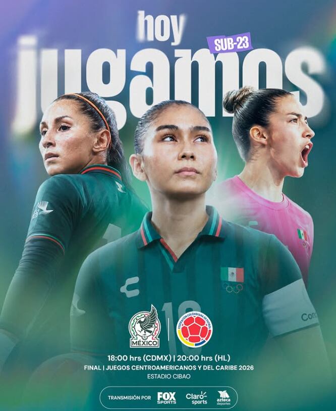 Así promociona el partido la Federación Mexicana de Fútbol, ante Colombia en la final de los Juegos Centroamericanos y del Caribe 2026 - crédito FMF