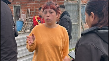 Fabiana Hernández al ser hallada por la Policía Bonaerense