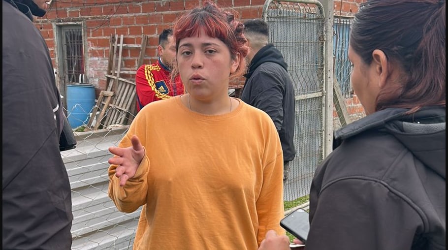 Fabiana Hernández al ser hallada por la Policía Bonaerense