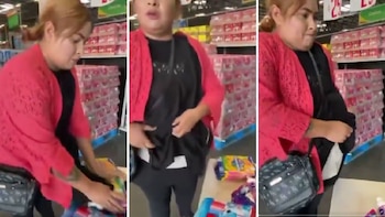 Mujer se hace pasar por ‘embarazada’ para presuntamente robar útiles escolares de Centro Comercial y así fue exhibida
