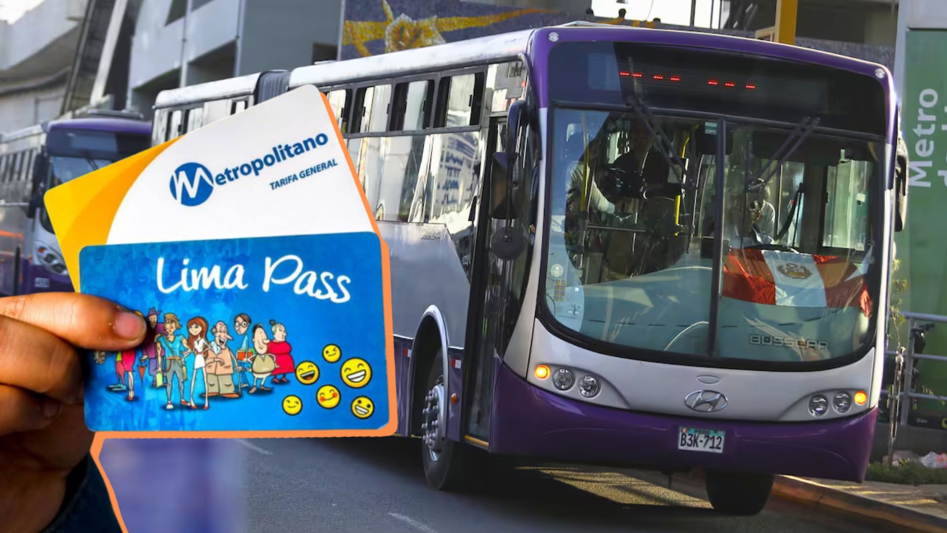 Usuarios del Corredor Morado podrán realizar transbordos con una sola tarifa al usar su tarjeta del Metropolitano o Lima Pass. Foto: Composición Infobae Perú