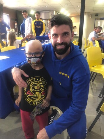 Mateo también se fotografió con