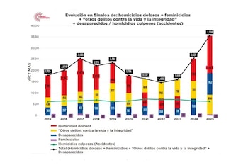 Elaboración de Adrián López Ortiz, a partir de datos del SESNSP y del RNPDNO (2015-2025) ( Foto: Causa en Común )