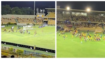 Sigue la violencia en el fútbol colombiano: hinchas del Real Cartagena trataron de agredir a jugadores