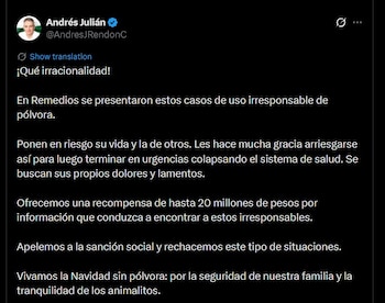 El gobernador de Antioquia, Andrés