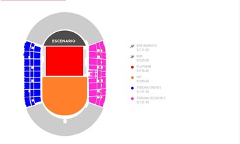 Precio para el concierto de