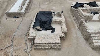 Obras de reubicación de monumentos en el Parque Balam Tun en Quintana Roo.
Crédito: INAH