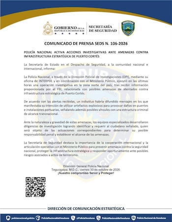 Las autoridades no han confirmado públicamente el hallazgo de explosivos ni la existencia de un plan operativo. (Foto: Policia Nacional)