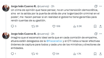El ministro cuestionó el clima que se está manejando en el empalme - crédito @cuervoji/X