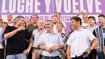 Axel Kicillof Máximo Kirchner acto Avellaneda