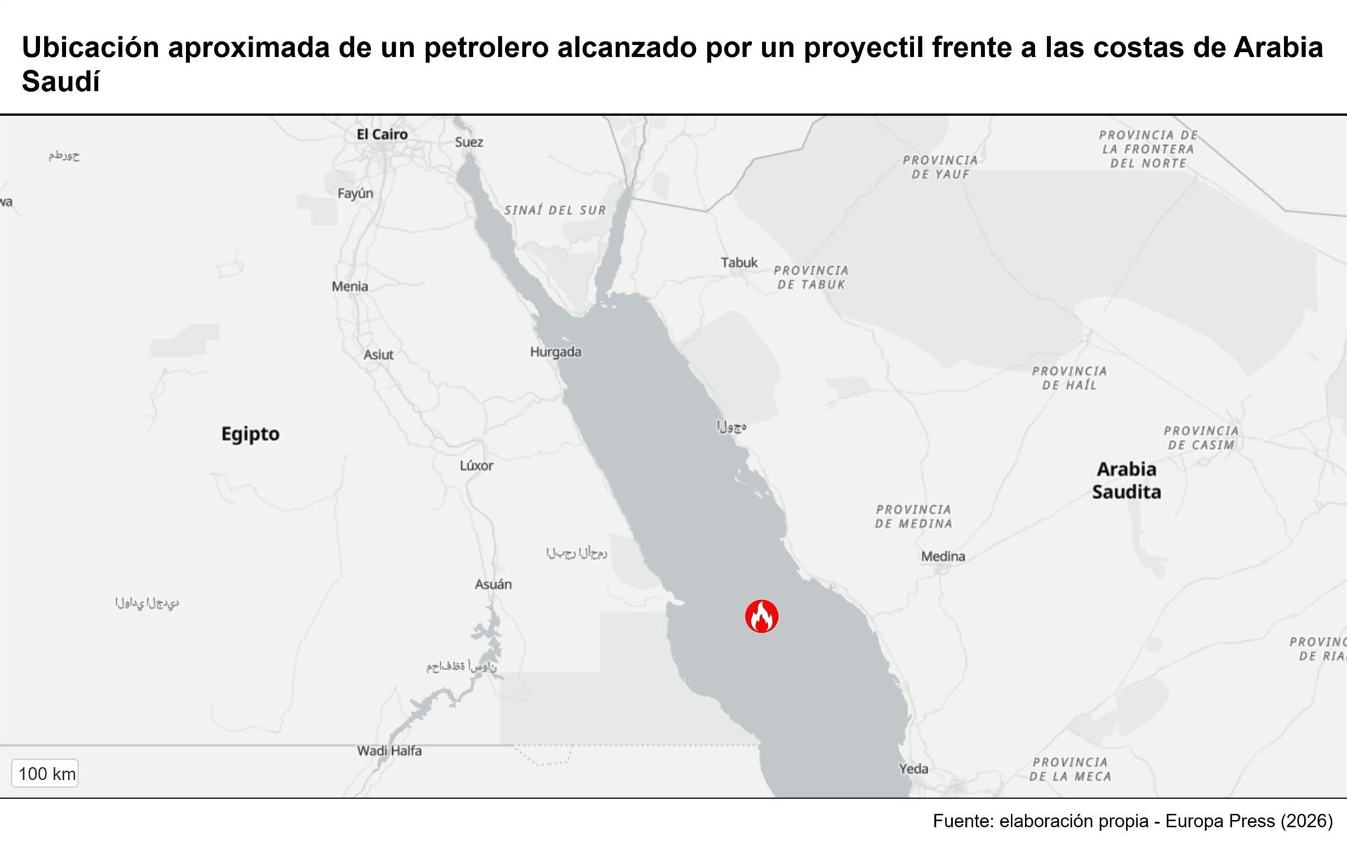 Un petrolero ardió tras ser impactado en el mar Rojo y crece la tensión sobre la ruta energética