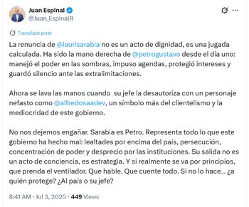 - crédito @Juan_EspinalR/X