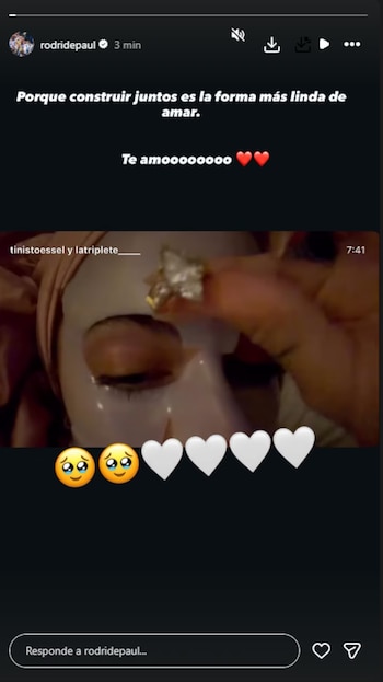 Rodrigo de Paul respondió al anuncio de casamiento con Tini Stoessel con un mensaje en Instagram sobre construir juntos y amar