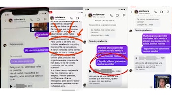 En los chats divulgados, Dorelly pide reiteradamente a Culotauro que deje de escribirle; parte de los mensajes fue interpretada como burla y hostigamiento - crédito @SoyJerome__/ X