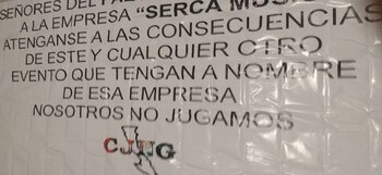 El CJNG desplegó una narcomanta