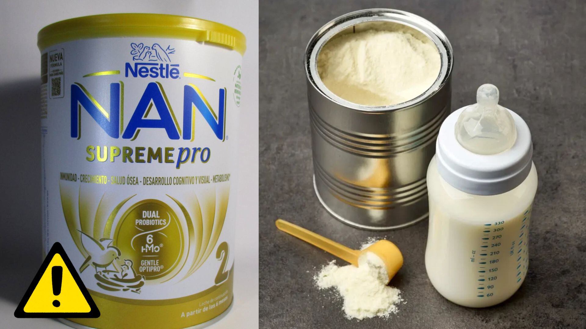 Digesa recomendó suspender el consumo de una de las presentaciones de leche Nan de Nestlé | Foto composición: Infobae Perú