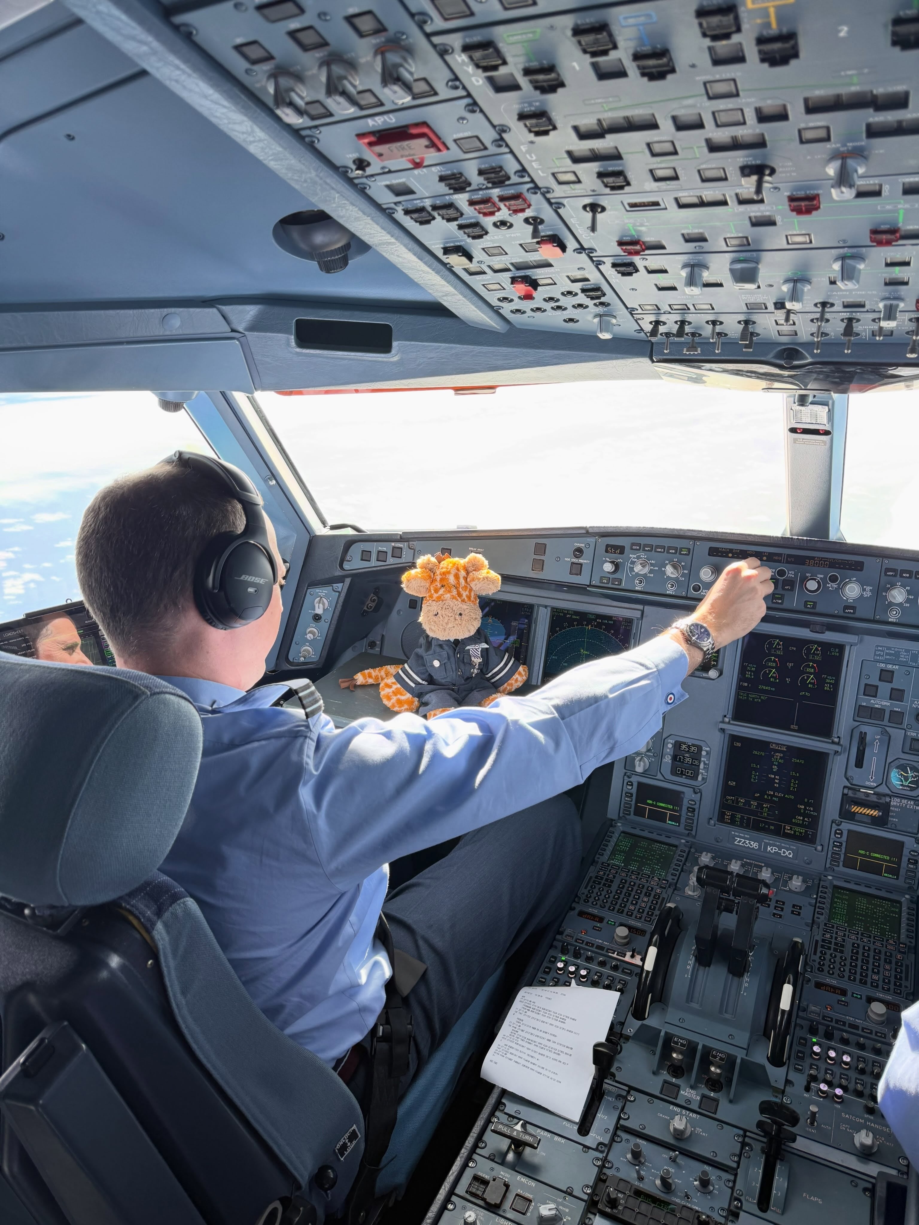 Asientos del avión que utilice la familia real británica en sus desplazamientos. (Instagram @theroyalfamily)
