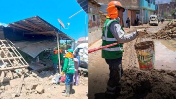 Viviendas afectadas por deslizamientos tras