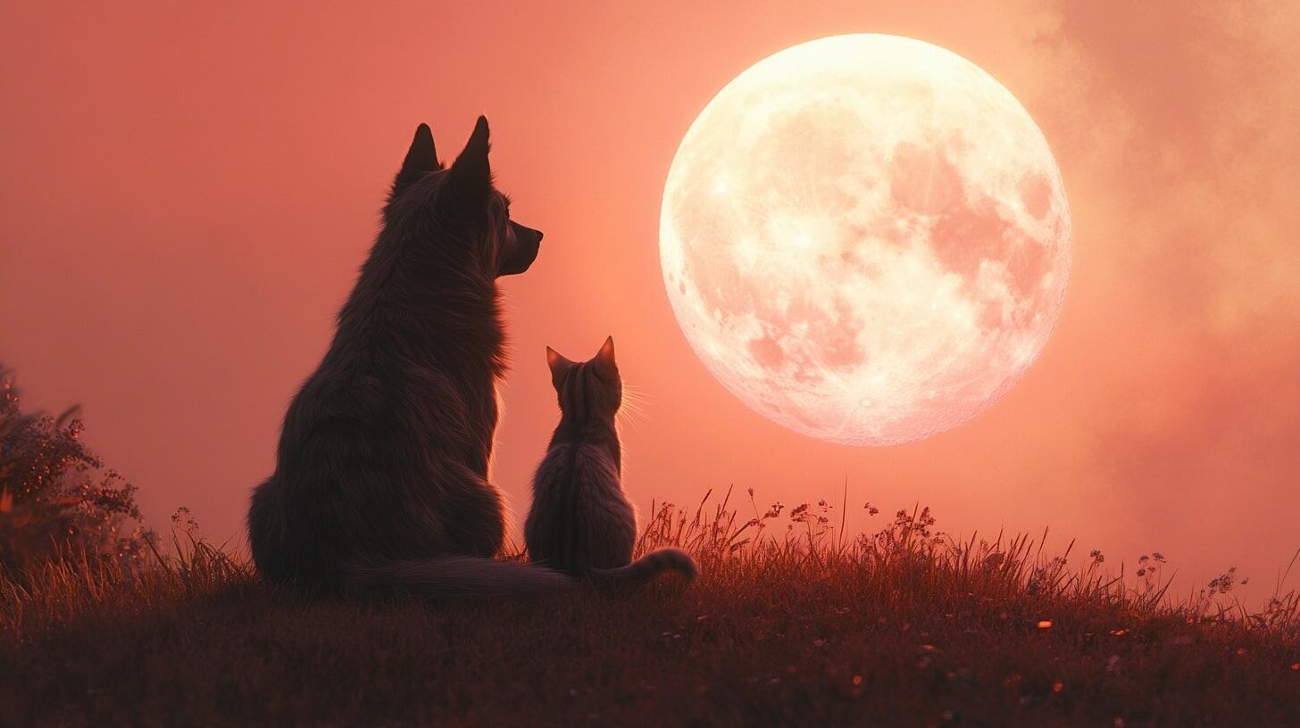 La Luna de Fresa no tiene propiedades esotéricas ni mágicas que afecten a las mascotas, pero sí ofrece un entorno diferente: más brillante, más activo y, por tanto, potencialmente más disruptivo para quienes dependen del entorno para regular su comportamiento. – (Imagen Ilustrativa Infobae)