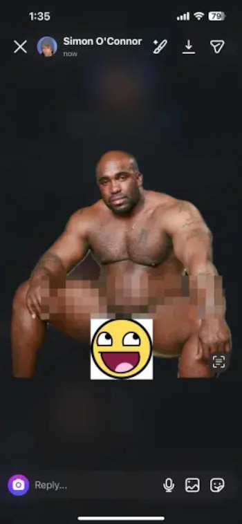 Simon O’Connor le mandó una imagen sexualmente explícita a una menor de edad. (Reddit)