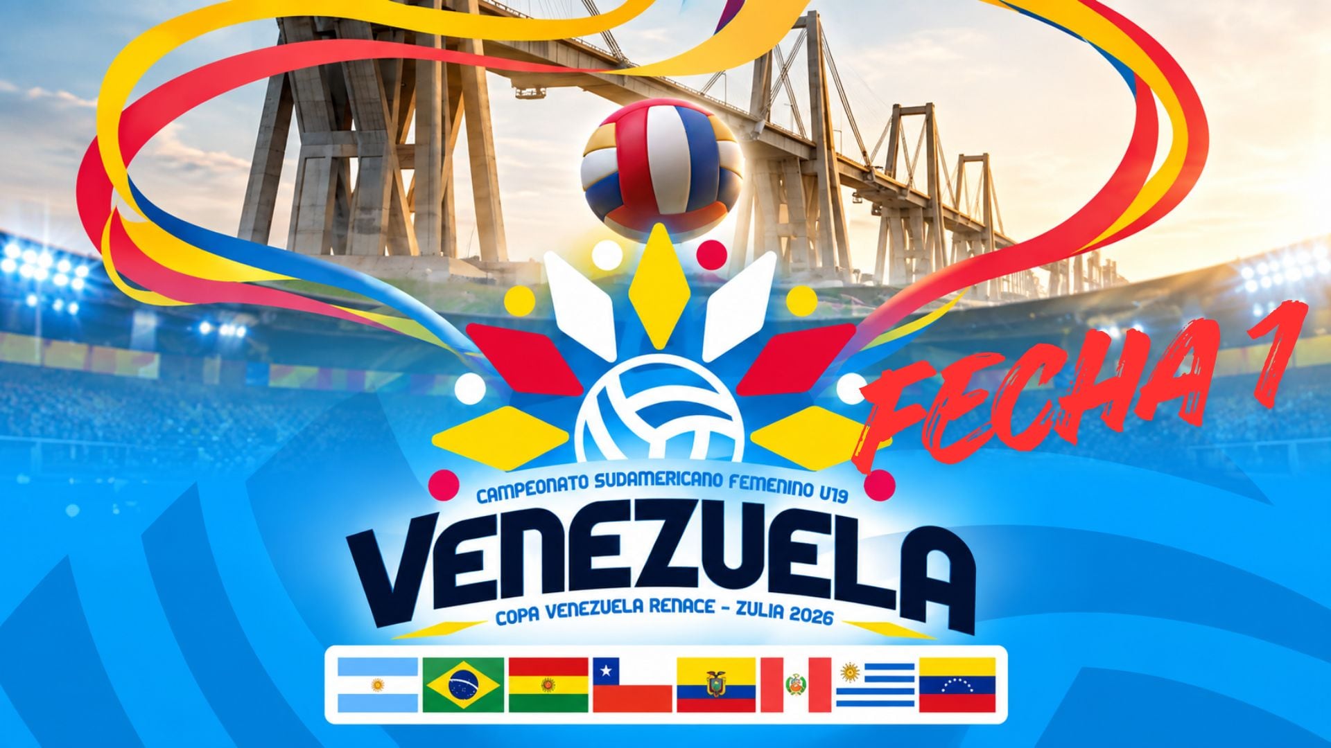Programación de la fecha 1 del Campeonato Sudamericano Sub 19 de Vóley 2026