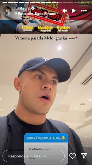 Show de Camilo Díaz en Panamá hizo sould out - crédito @culotauro/IG