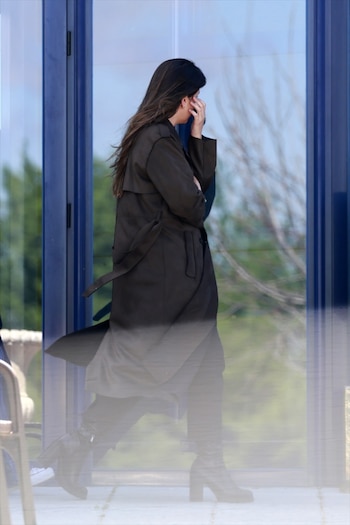 Irene Carbonero a su llegada al velatorio de Goyi Arévalo. (Jose Velasco / Europa Press)