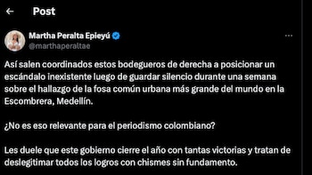 Martha Peralta responde a las criticas en su contra - crédito @marthaperaltae