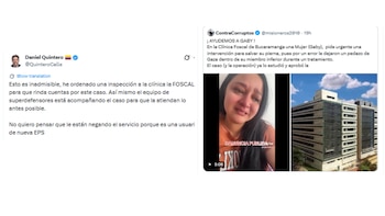Daniel Quintero aseguró que la paciente está cubierta por la Nueva EPS - crédito @QuinteroCalle/X
