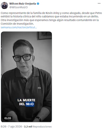 Wilson Ruiz Orejuela exigió investigación firme tras presunta filtración de datos médicos - crédito @WilsonRuizO/X