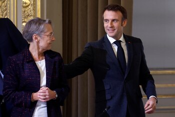 El presidente francés, Emmanuel Macron,