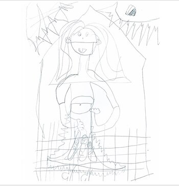 Dibujo del primer chico trans