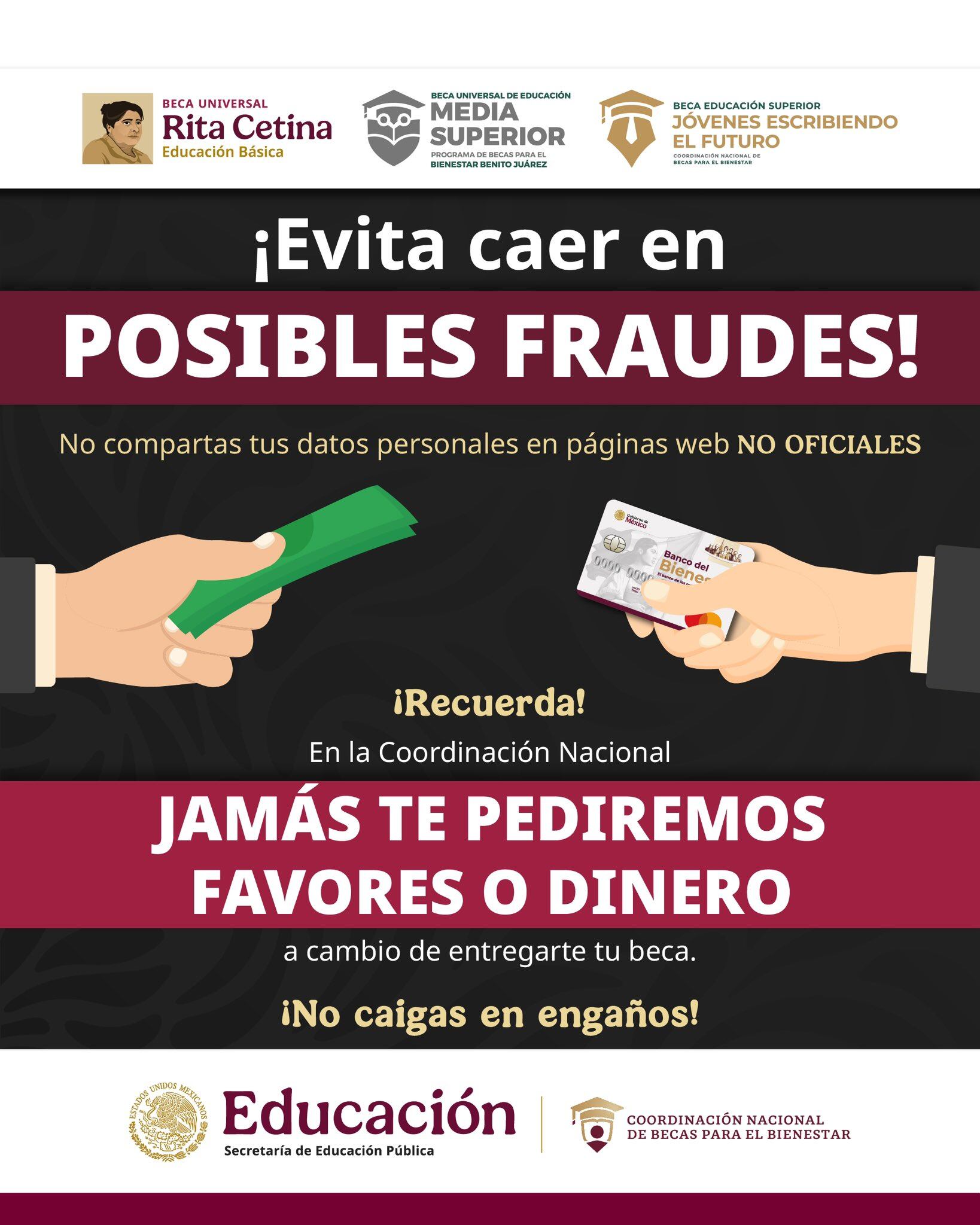 En 2025, los programas sociales como las Becas del Bienestar se han fortalecido bajo el gobierno de Claudia Sheinbaum, pero también han sido blanco de fraudes dirigidos a los beneficiarios.