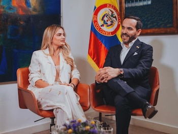 La pareja de Abelardo de la Espriella lo acompaña en cada uno de sus eventos - crédito Ana Lucía Pineda / Instagram