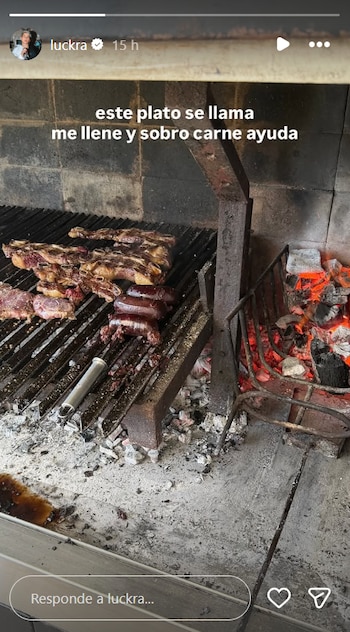 El cantante cordobés reapareció con una foto de un asado luego de las declaraciones de su expareja en las últimas horas (Instagram)