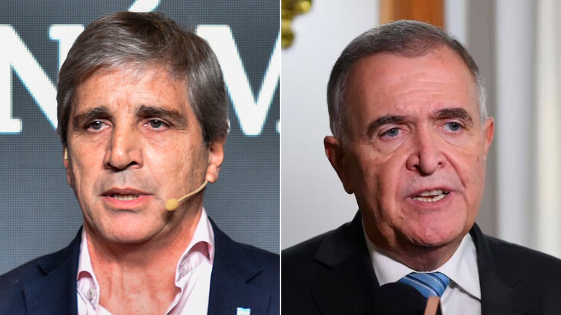 El ministro de Economía, Luis Caputo, y el gobernador de Tucumán, Osvaldo Jaldo